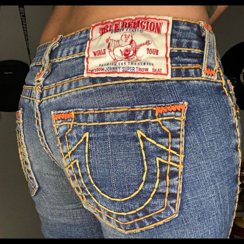 True Religion Jeans Orange stitching